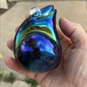 Iridescent Glass Art Sculpture